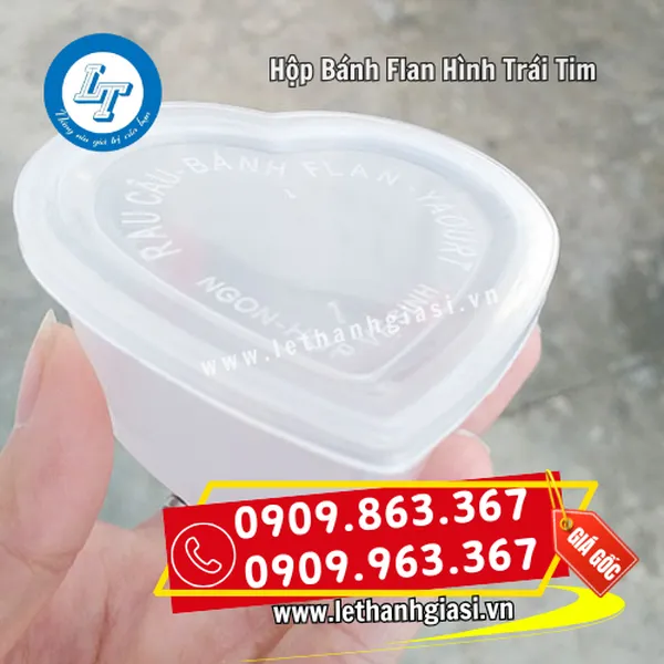 HỘP BÁNH FLAN TRÁI TIM