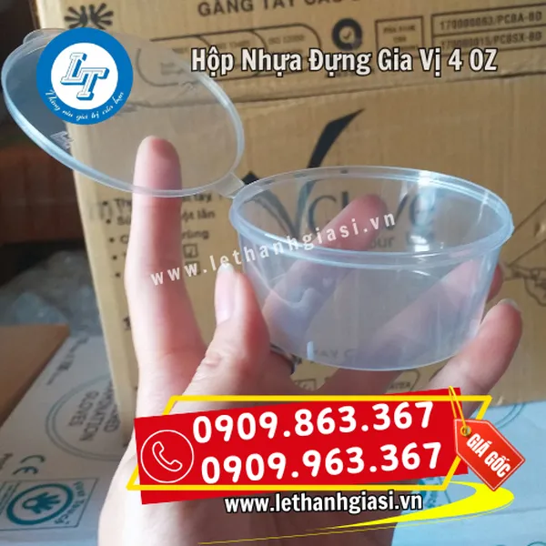 HỘP NHỰA ĐỰNG GIA VỊ 4OZ