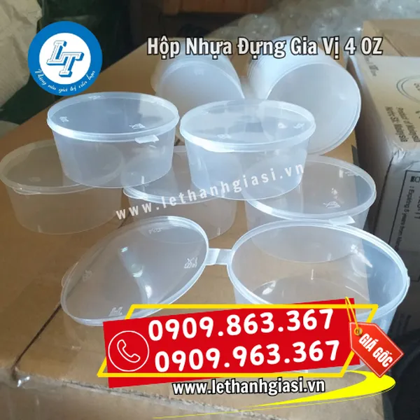 HỘP NHỰA ĐỰNG GIA VỊ 4OZ