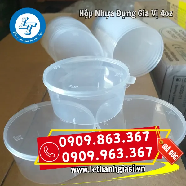 HỘP NHỰA ĐỰNG GIA VỊ 4OZ