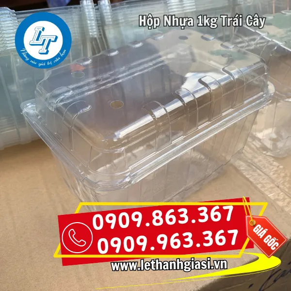 HỘP NHỰA ĐỰNG DÂU TÂY 1KG