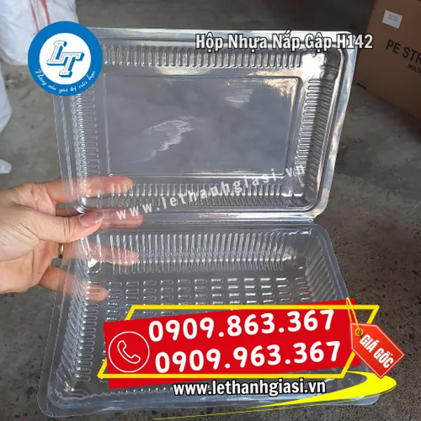 HỘP NHỰA NẮP GẬP H142