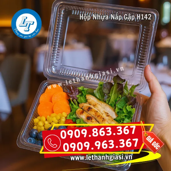 HỘP NHỰA NẮP GẬP H142