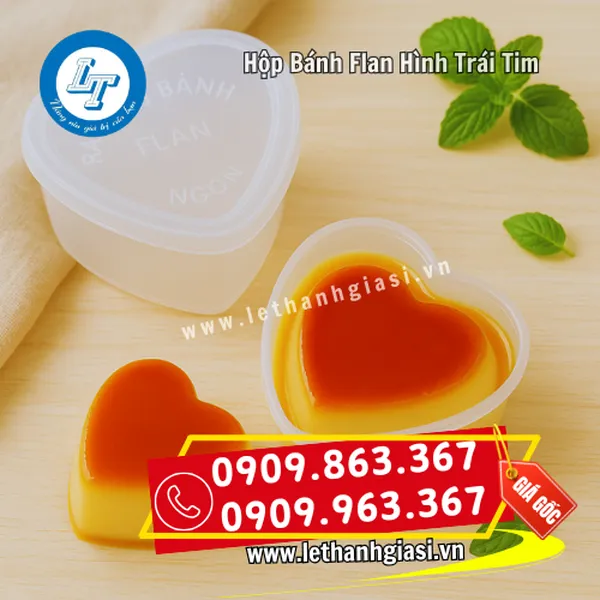 HỘP BÁNH FLAN TRÁI TIM