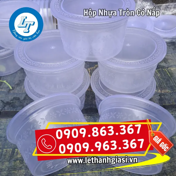 HỘP NHỰA TRÒN CÓ NẮP