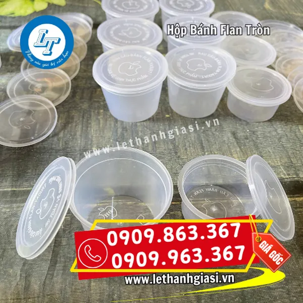 HỘP BÁNH FLAN TRÒN