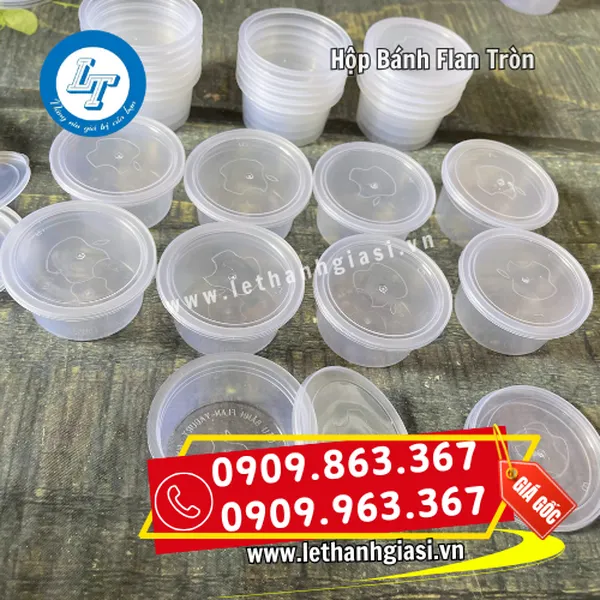 HỘP BÁNH FLAN TRÒN