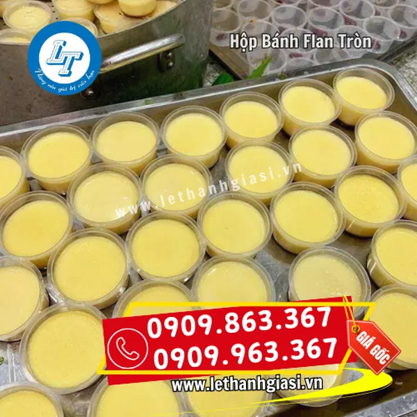 HỘP BÁNH FLAN TRÒN