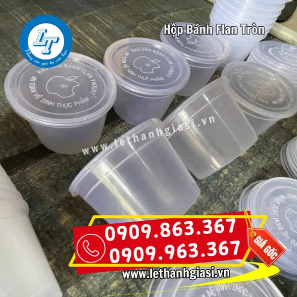 HỘP BÁNH FLAN TRÒN