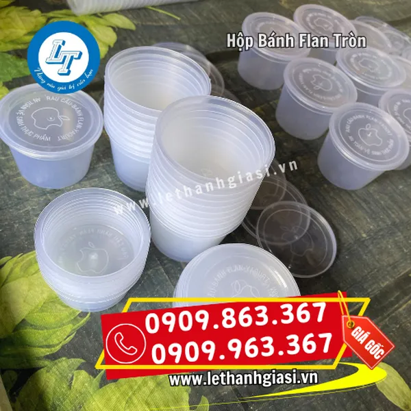 HỘP BÁNH FLAN TRÒN