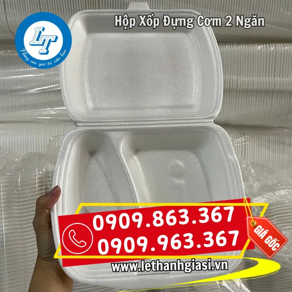 HỘP XỐP ĐỰNG CƠM 2 NGĂN