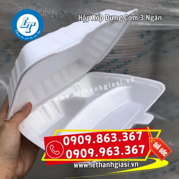 HỘP XỐP ĐỰNG CƠM 3 NGĂN