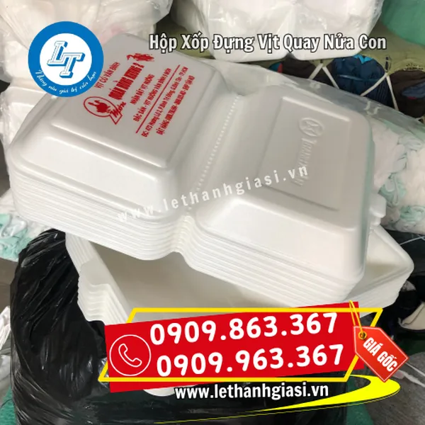 HỘP XỐP ĐỰNG VỊT QUAY NỬA CON