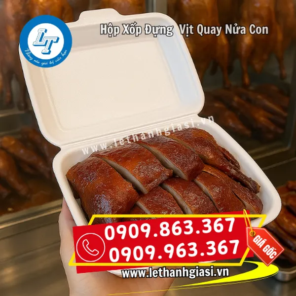 HỘP XỐP ĐỰNG VỊT QUAY NỬA CON