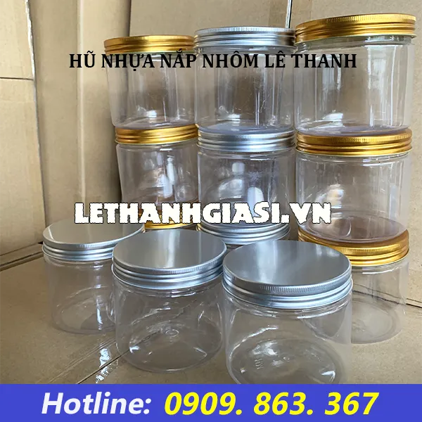 HŨ NHỰA PET NẮP NHÔM 350ML