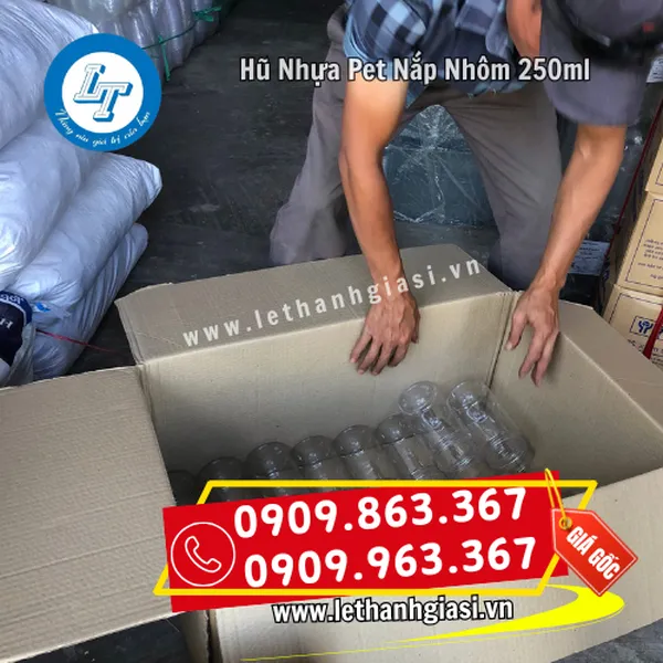 HŨ NHỰA PET NẮP NHÔM 250ML