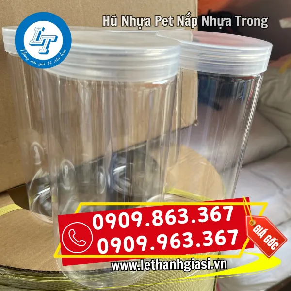 HŨ NHỰA PET NẮP NHỰA TRONG