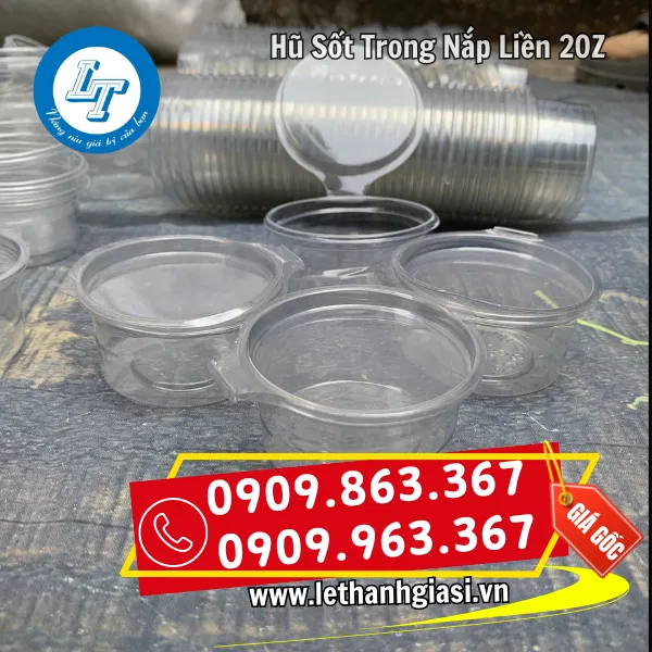 HŨ NHỰA ĐỰNG SỐT NẮP LIỀN 2OZ