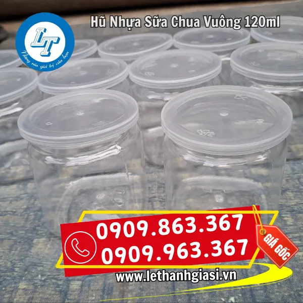 HŨ SỮA CHUA VUÔNG 120ML