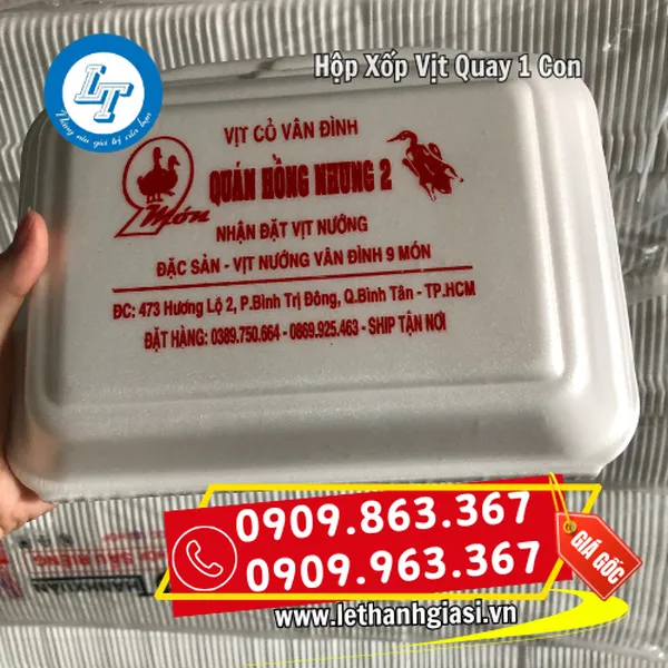 HỘP XỐP VỊT QUAY 1 CON