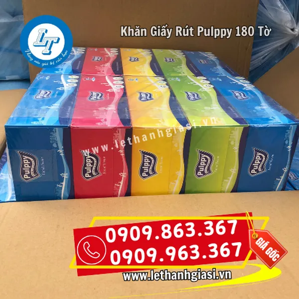 KHĂN GIẤY RÚT PULPPY 180 TỜ