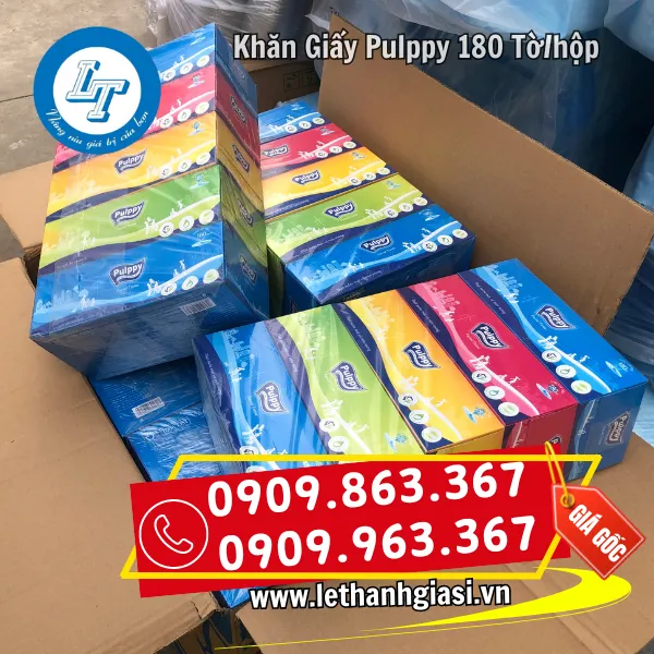 KHĂN GIẤY RÚT PULPPY 180 TỜ