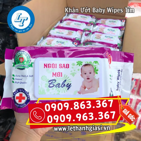 KHĂN ƯỚT BABY WIPES - TÍM