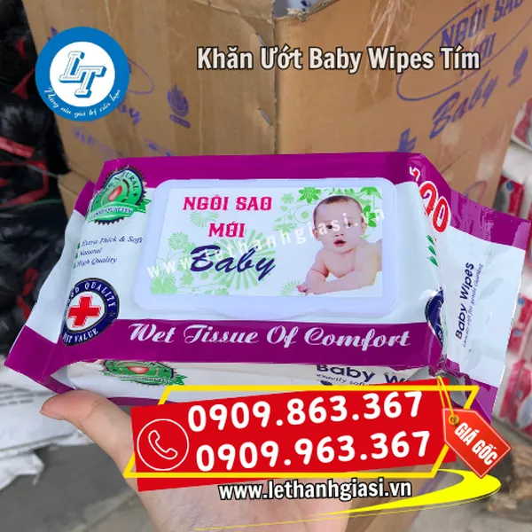KHĂN ƯỚT BABY WIPES - TÍM