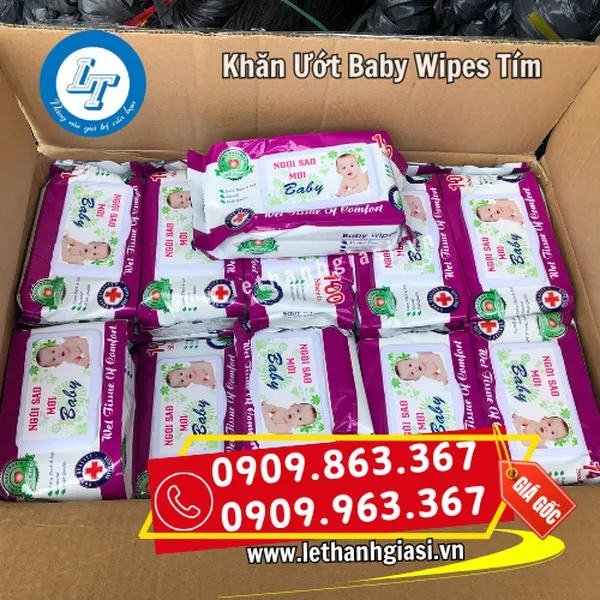 KHĂN ƯỚT BABY WIPES - TÍM