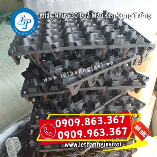 KHAY NHỰA 30 QUẢ MÀU ĐEN ĐỰNG TRỨNG