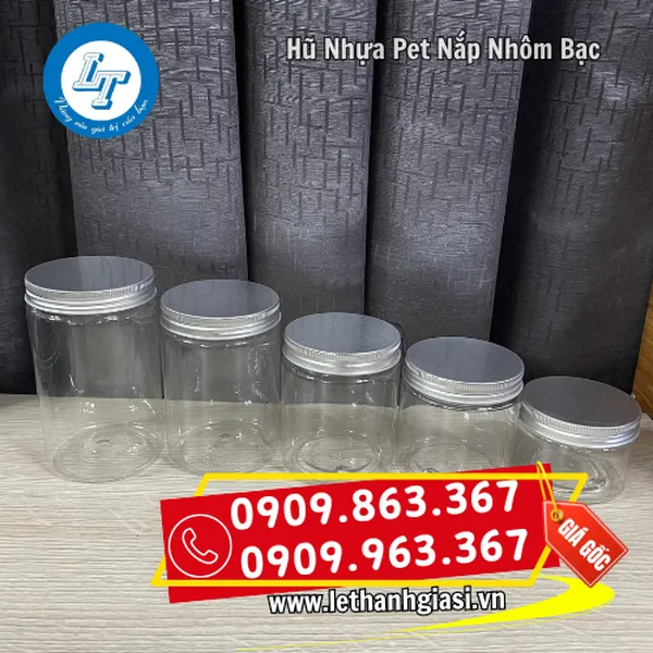 HŨ NHỰA PET NẮP NHÔM BẠC