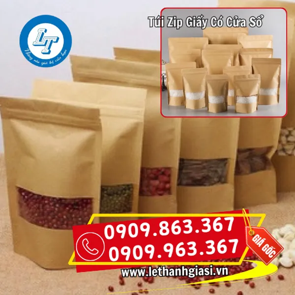 TÚI ZIP GIẤY CÓ CỬA SỔ