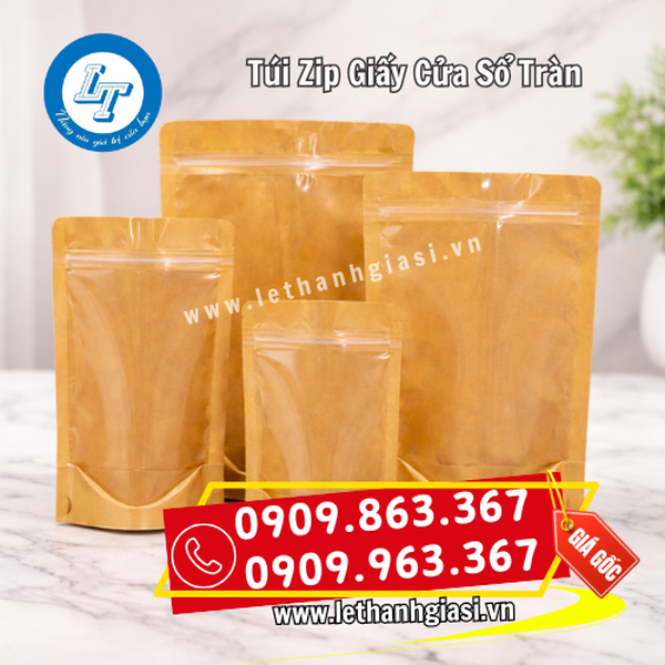 TÚI ZIP GIẤY CỬA SỔ TRÀN