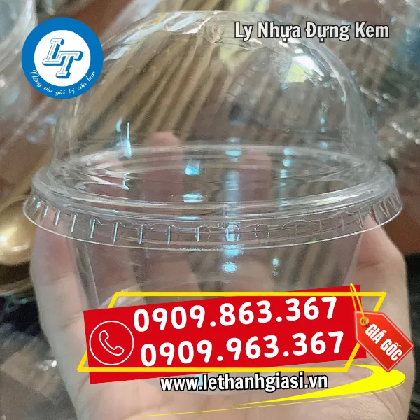 LY NHỰA ĐỰNG KEM-RAU CÂU