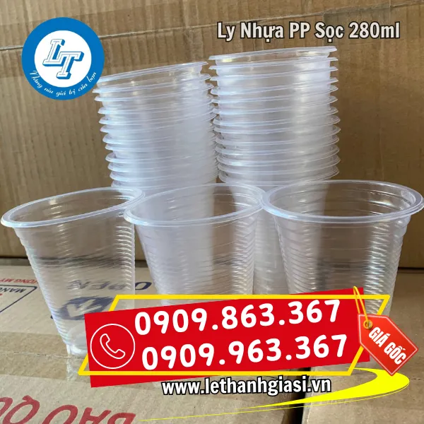 LY NHỰA PP 280 ML SỌC