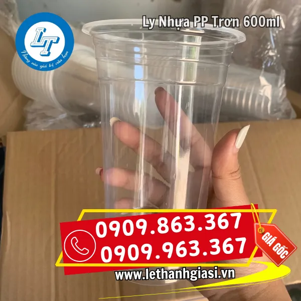 LY NHỰA PP TRƠN 600ML
