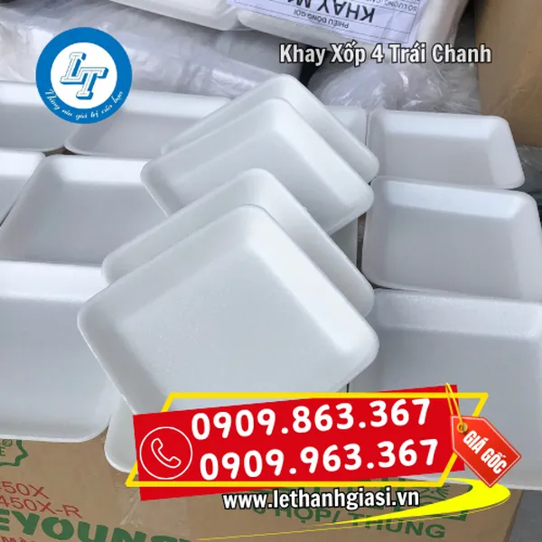 KHAY XỐP 4 TRÁI CHANH