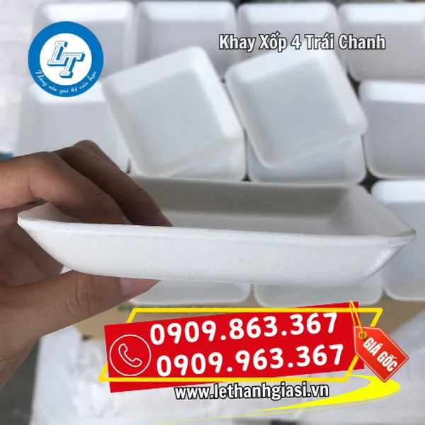 KHAY XỐP 4 TRÁI CHANH