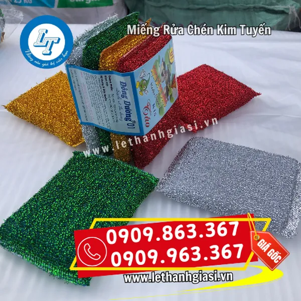 MIẾNG RỬA CHÉN KIM TUYẾN