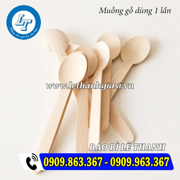 MUỖNG GỖ DÙNG 1 LẦN