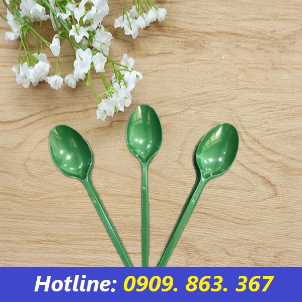 MUỖNG NHỰA MÀU XANH DÀI