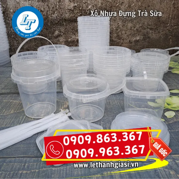 XÔ NHỰA ĐỰNG TRÀ SỮA
