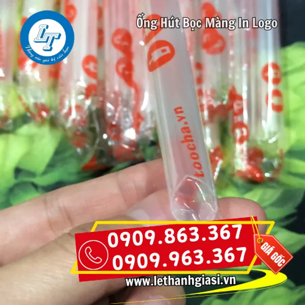 ỐNG HÚT BỌC MÀNG IN LOGO