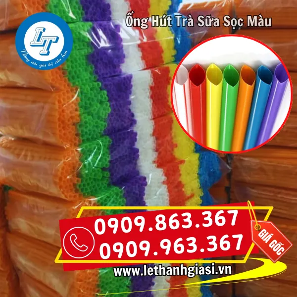 ỐNG HÚT TRÀ SỮA- SỌC MÀU