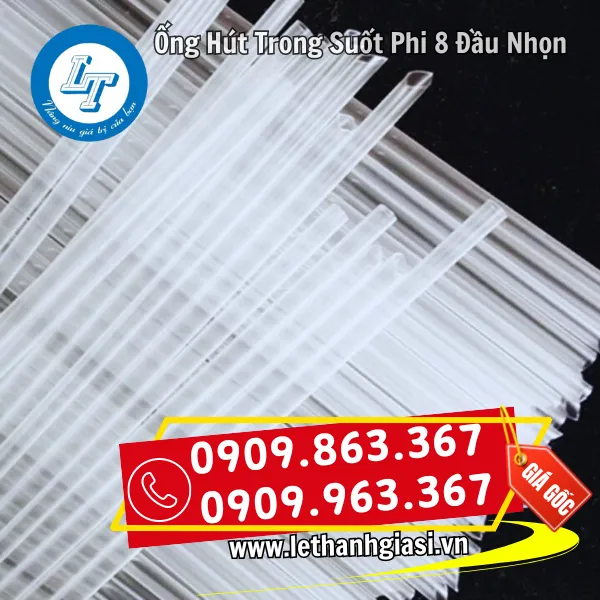 ỐNG HÚT ĐẦU NHỌN TRONG SUỐT PHI 8