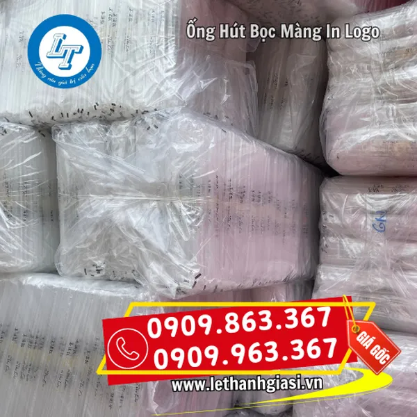 ỐNG HÚT BỌC MÀNG IN LOGO