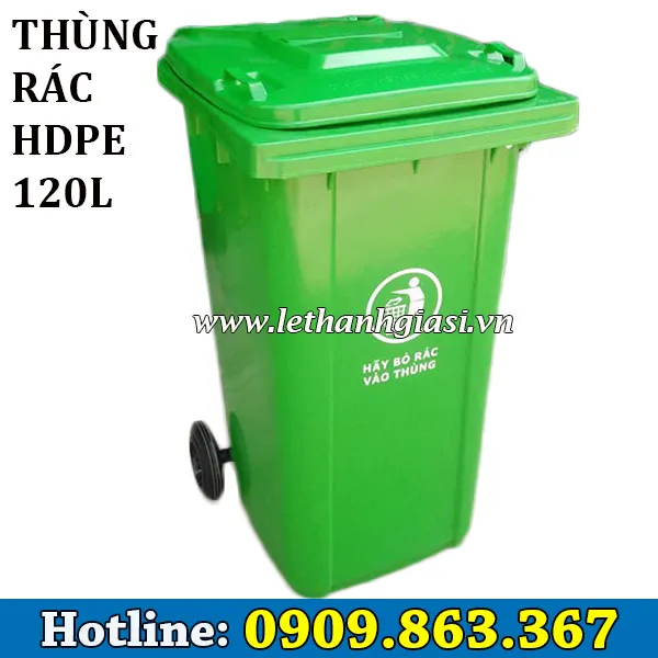 THÙNG RÁC HDPE 120L