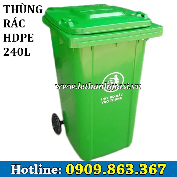 THÙNG RÁC HDPE 240L