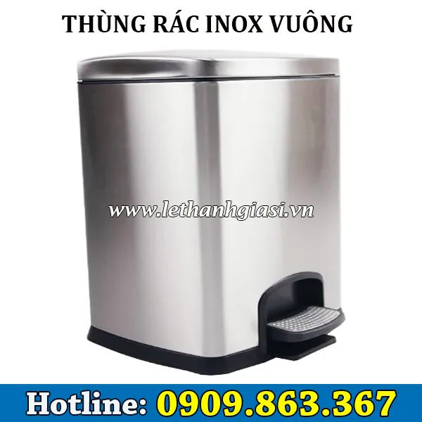 THÙNG RÁC INOX VUÔNG
