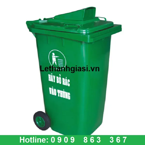 THÙNG RÁC COMPOSITE CÓ KHE BỎ RÁC-CÓ BÁNH XE CỐ ĐỊNH